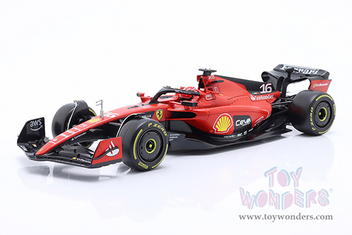 BBurago Formula Racing - Ferrari SF-23 #16 Charles Leclerc Formula One F1 World Championship (2023) (1/18 scale diecast model car, Red) 18-16812/16