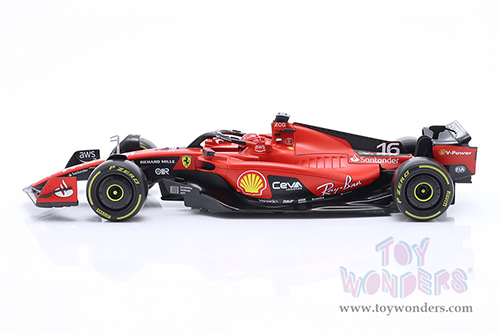 BBurago Formula Racing - Ferrari SF-23 #16 Charles Leclerc Formula One F1 World Championship (2023) (1/18 scale diecast model car, Red) 18-16812/16