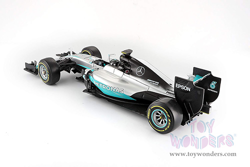 BBurago - Mercedes AMG F1 W12 E Performance #44 Lewis Hamilton Formula 1 (2016) (1/18 scale diecast model car, Silver/Turquoise) 18-18001HAMI