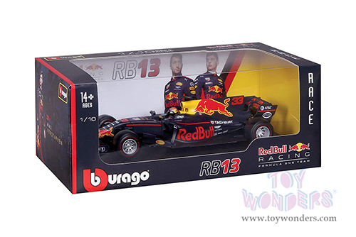 BBurago - Renault Red Bull Racing TAG Heuer RB13 #33 Max Verstappen Formula One F1 (1/18 scale diecast model car, Black) 18-18002VERS