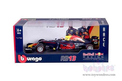 BBurago - Renault Red Bull Racing TAG Heuer RB13 #33 Max Verstappen Formula One F1 (1/18 scale diecast model car, Black) 18-18002VERS