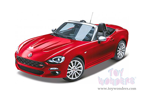 BBurago - Fiat 124 Spider (1/24 scale diecast model car, Red) 18-21083R