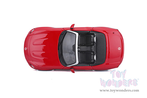 BBurago - Fiat 124 Spider (1/24 scale diecast model car, Red) 18-21083R