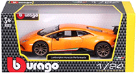 Show product details for BBurago -  Lamborghini Huracán Performante (1/24 scale diecast model car, Orange) 18-21092OR