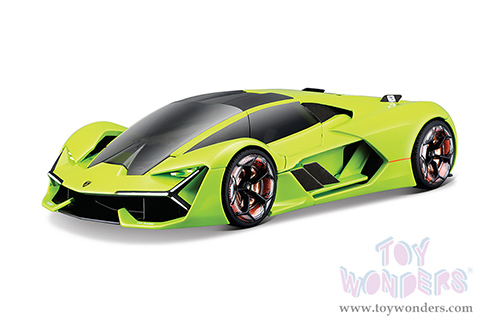BBurago - Lamborghini Terzo Millennio (1/24 scale diecast model car, Lime Green/Black Top) 18-21094GN