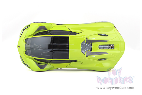 BBurago - Lamborghini Terzo Millennio (1/24 scale diecast model car, Lime Green/Black Top) 18-21094GN