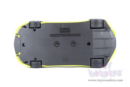 BBurago - Lamborghini Terzo Millennio (1/24 scale diecast model car, Lime Green/Black Top) 18-21094GN