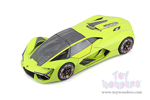 BBurago - Lamborghini Terzo Millennio (1/24 scale diecast model car, Lime Green/Black Top) 18-21094GN