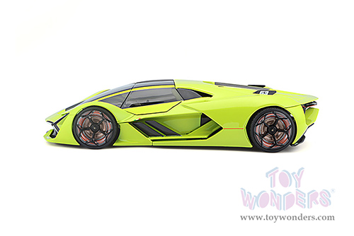 BBurago - Lamborghini Terzo Millennio (1/24 scale diecast model car, Lime Green/Black Top) 18-21094GN