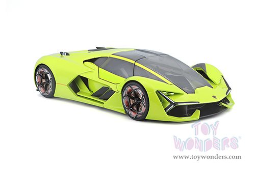 BBurago - Lamborghini Terzo Millennio (1/24 scale diecast model car, Lime Green/Black Top) 18-21094GN