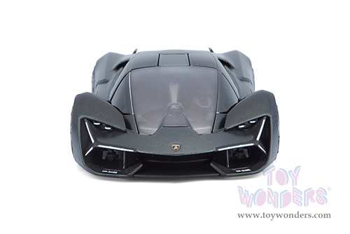 BBurago - Lamborghini Terzo Millennio Hardtop (1/24 scale diecast model car, Dark Gray/Black Top) 18-21094GY