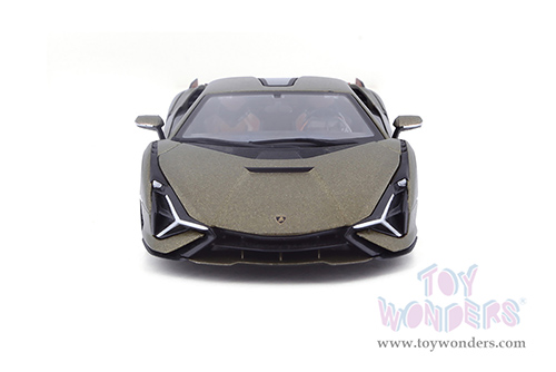 BBurago -  Lamborghini Sián FKP37 Hardtop (1/24 scale diecast model car, Matte Green) 18-21099GN