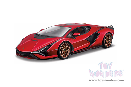 BBurago -  Lamborghini Sián FKP37 Hardtop (1/24 scale diecast model car, Red) 18-21099R