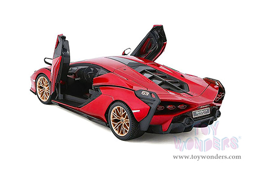 BBurago -  Lamborghini Sián FKP37 Hardtop (1/24 scale diecast model car, Red) 18-21099R