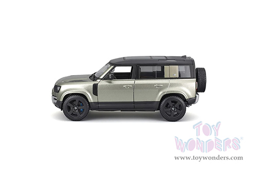 BBurago - Land Rover Defender 110 (2022, 1/24 scale diecast model car, Silver Green) 18-21101GN