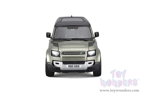 BBurago - Land Rover Defender 110 (2022, 1/24 scale diecast model car, Silver Green) 18-21101GN