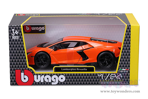 BBurago - Lamborghini Revuelto Hardtop (1/24 scale diecast model car, Orange) 18-21106OR