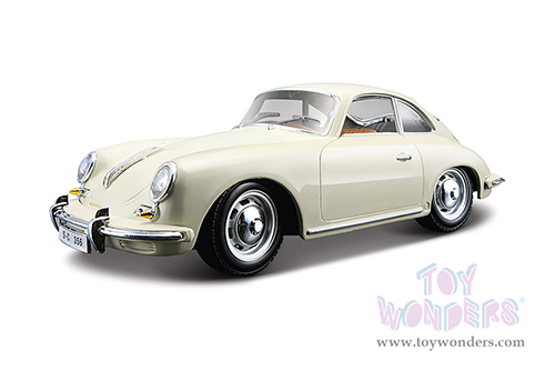 BBurago - Porsche 356B Coupé (1961, 1/24 scale diecast model car, Ivory) 18-22079IV