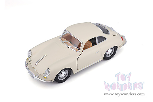 BBurago - Porsche 356B Coupé (1961, 1/24 scale diecast model car, Ivory) 18-22079IV