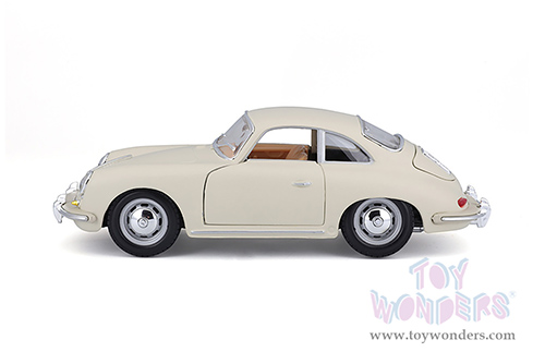 BBurago - Porsche 356B Coupé (1961, 1/24 scale diecast model car, Ivory) 18-22079IV