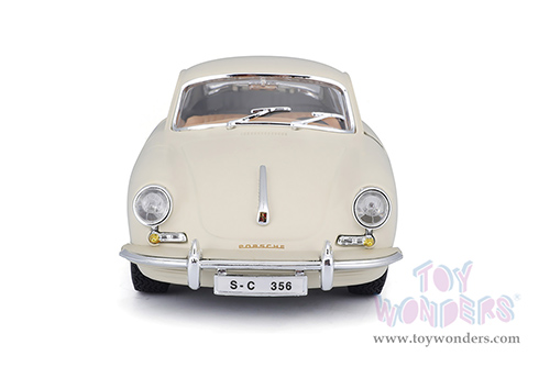 BBurago - Porsche 356B Coupé (1961, 1/24 scale diecast model car, Ivory) 18-22079IV