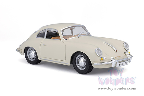 BBurago - Porsche 356B Coupé (1961, 1/24 scale diecast model car, Ivory) 18-22079IV