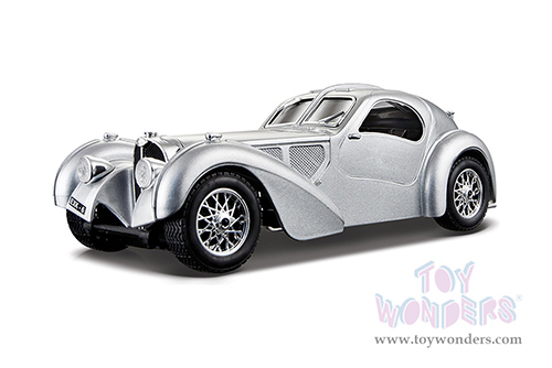 BBurago - Bugatti Atantic Hard Top (1/24 scale diecast model car, Silver) 18-22092SV