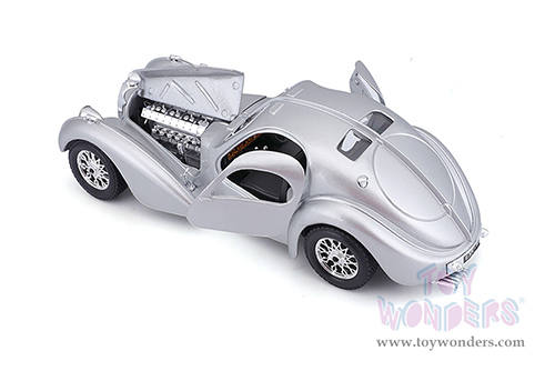 BBurago - Bugatti Atantic Hard Top (1/24 scale diecast model car, Silver) 18-22092SV