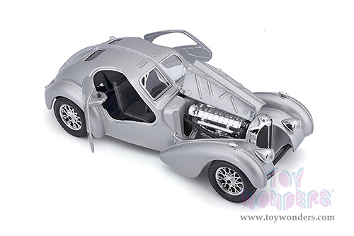 BBurago - Bugatti Atantic Hard Top (1/24 scale diecast model car, Silver) 18-22092SV