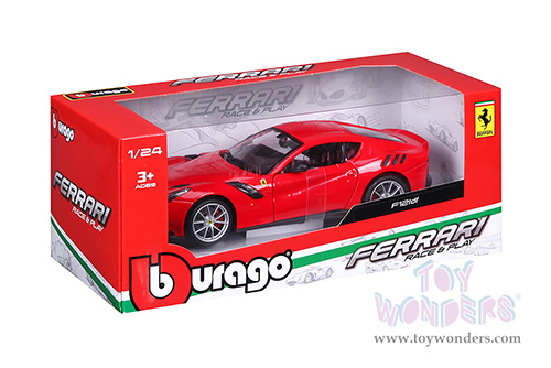BBurago Ferrari Race & Play - Ferrari F12 TDF (1/24 scale diecast model car, Red) 18-26021R