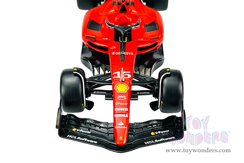 Bburago - Ferrari SF-23 #16 Charles Leclerc with Driver Figure (1/24 scale diecast model car, Red) 18-26809/16