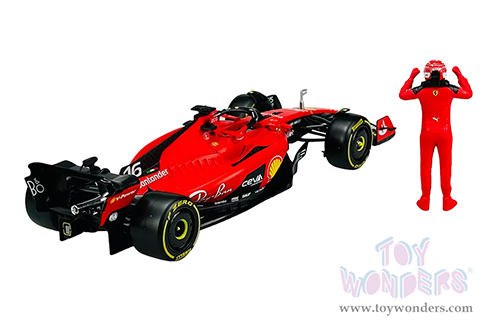 Bburago - Ferrari SF-23 #16 Charles Leclerc with Driver Figure (1/24 scale diecast model car, Red) 18-26809/16