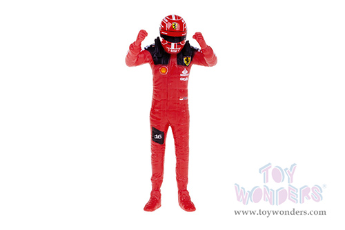 Bburago - Ferrari SF-23 #16 Charles Leclerc with Driver Figure (1/24 scale diecast model car, Red) 18-26809/16