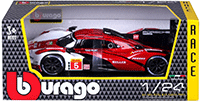Show product details for BBurago Race - Porsche 963 Race Car #5 Penske Motorsport FIA WEC 24h Le Mans 2023 (1/24 scale diecast model car, White/Red) 18-28022WR