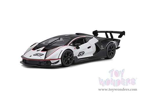 BBurago - Lamborghini Essenza SCV12 #63 (1/24 scale diecast model car, White/Black) 18-28023