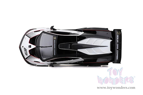 BBurago - Lamborghini Essenza SCV12 #63 (1/24 scale diecast model car, White/Black) 18-28023