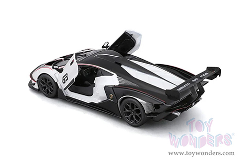 BBurago - Lamborghini Essenza SCV12 #63 (1/24 scale diecast model car, White/Black) 18-28023