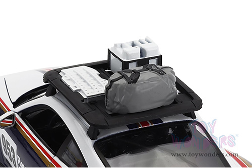 BBurago Race - Porsche 911 Dakar Race Car #953 "Roughroads Porsche" (1/24 scale diecast model car, White/Blue) 18-28029BU