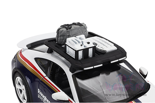 BBurago Race - Porsche 911 Dakar Race Car #953 "Roughroads Porsche" (1/24 scale diecast model car, White/Blue) 18-28029BU
