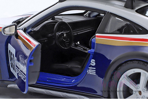 BBurago Race - Porsche 911 Dakar Race Car #953 "Roughroads Porsche" (1/24 scale diecast model car, White/Blue) 18-28029BU