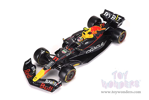 Bburago - Oracle Red Bull Racing RB19 #11 Sergio Pérez with Driver Formula One F1 "Construtors' Champion" (2023) (1/24 scale diecast model car, Black) 18-28030/11