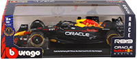 Bburago - Oracle Red Bull Racing RB19 #1 Max Verstappen with Driver Formula One F1 "Drivers' Champion" (2023) (1/24 scale diecast model car, Black) 18-28030/1A; 