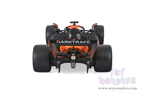 Bburago Formula Racing - McLaren F1 Team #81 Oscar Piastri with Driver "OKX" Formula One F1 Miami GP (2024) (1/24 scale diecast model car, Black/Orange) 18-28033/81A