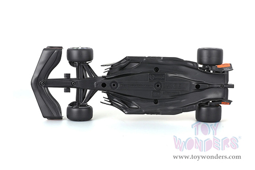 Bburago Formula Racing - McLaren F1 Team #81 Oscar Piastri with Driver "OKX" Formula One F1 Miami GP (2024) (1/24 scale diecast model car, Black/Orange) 18-28033/81A