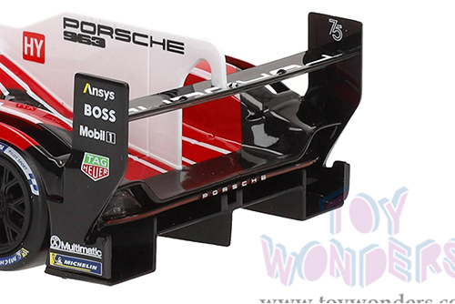 BBurago Race - Porsche 963 Race Car #6 Kevin Estre - Andre Lotterer - Laurens Vanthoor Penske Motorsport Winner FIA WEC 2024 (1/24 scale diecast model car, White/Red) 18-28042