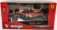 Show product details for BBurago Ferrari Racing - Ferrari SF1000 #5 Sebastian Vettel Tuscan GP Formula One F1 (2020) "Ferrari's 1000th Race" (1/43 scale diecast model car, Red) 18-36823VETT