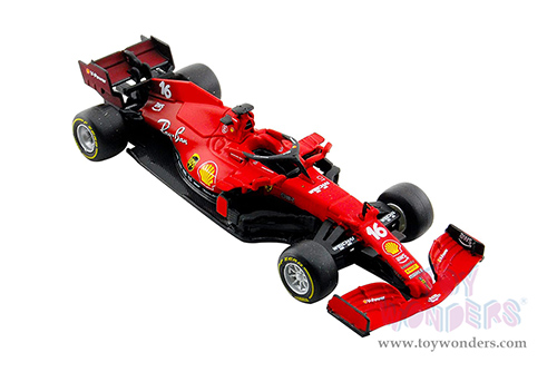 BBurago Ferrari Racing - Ferrari SF21 #16 Charles Leclerc Formula One F1 Car (2021) (1/43 scale diecast model car, Red) 18-36829LECL
