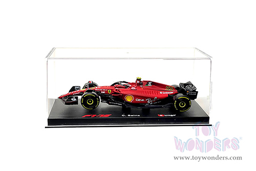 Bburago Formula Racing - Ferrari F1-75 #55 Carlos Sainz with Driver Formula One F1 Italian GP (2022) (1/43 scale diecast model car, Red) 18-36831/SAI