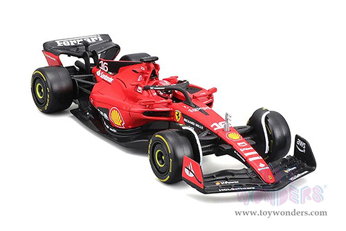 Bburago Formula Racing - Ferrari SF-23 #16 Charles Leclerc with Driver Formula One F1 Scuderia Ferrari (2023) (1/43 scale diecast model car, Red) 18-36835/16