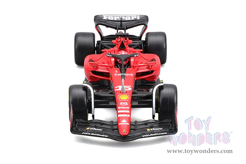 Bburago Formula Racing - Ferrari SF-23 #16 Charles Leclerc with Driver Formula One F1 Scuderia Ferrari (2023) (1/43 scale diecast model car, Red) 18-36835/16
